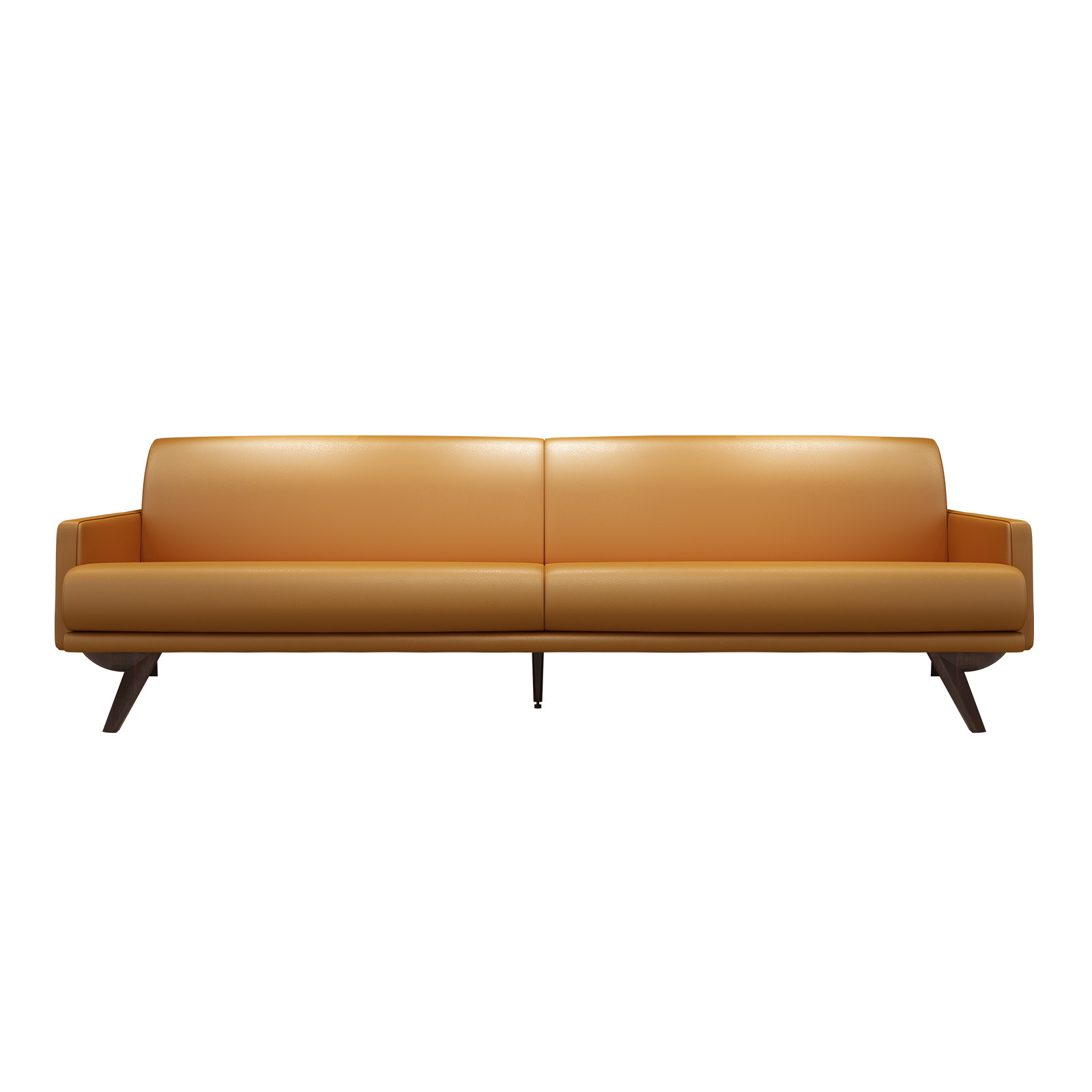 Hotel Sofas Leather upholstered in fashion design with Ash wood legs for Reception furniture made by China sofa factory
