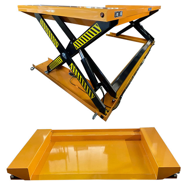 1000kg Hydraulic Low Profile Lift Tables Electric Zero Type Max Height 810mm