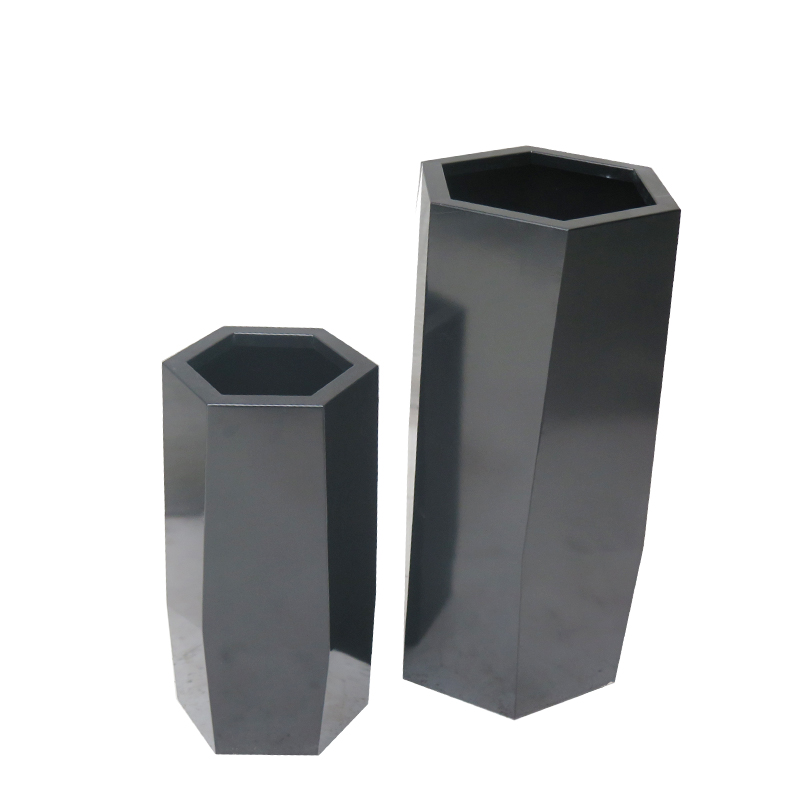 Standing D40cm H80cm Fiberglass Garden Pots Outdoor