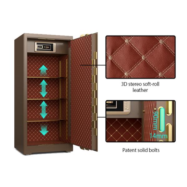 266±2kg Fingerprint Lock Commercial Safe Box with Patent Solid Bolts Adjustable Shelves
