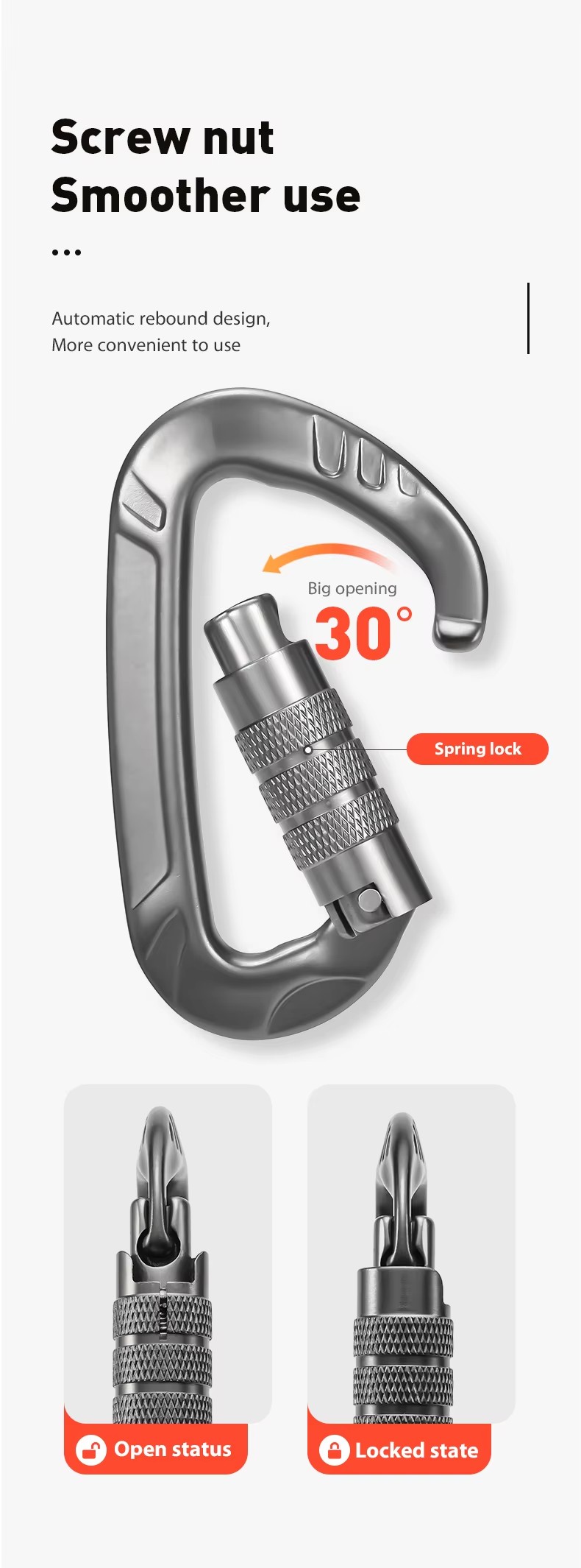 Climbing Hook Heavy Duty Stainless Steel Rugged Design Rock Climbing