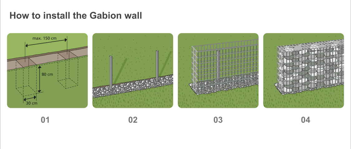 Square 2mm Welded Gabion Box For Civil Engineering