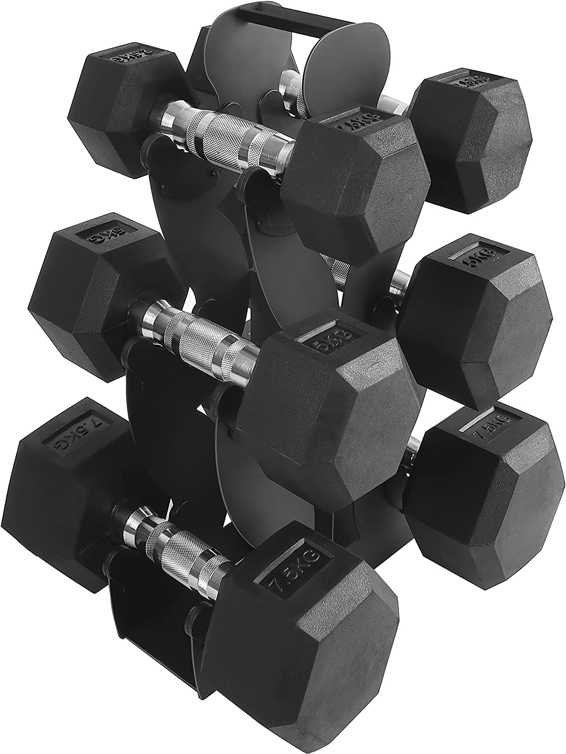 Galvanized 5 Tier Dumbbell Rack Stand for Home Gym Weight Training Powder Coated