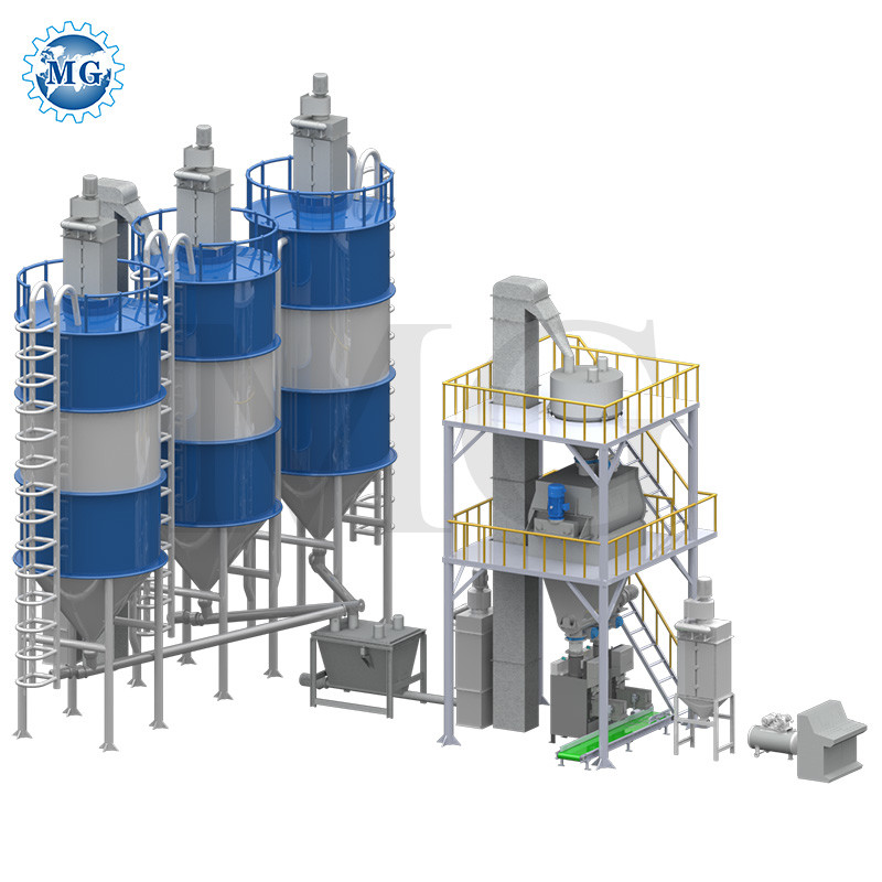 15 - 30T/H Dry Mortar Mixer Machine Full Automatic 9m With Twin Shaft Paddle