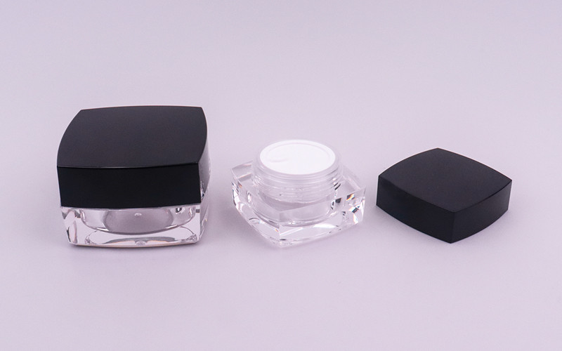 Square Acrylic Cosmetic Jars For Anti Aging Eye Cream 15g 30g 50g Empty Cream Container