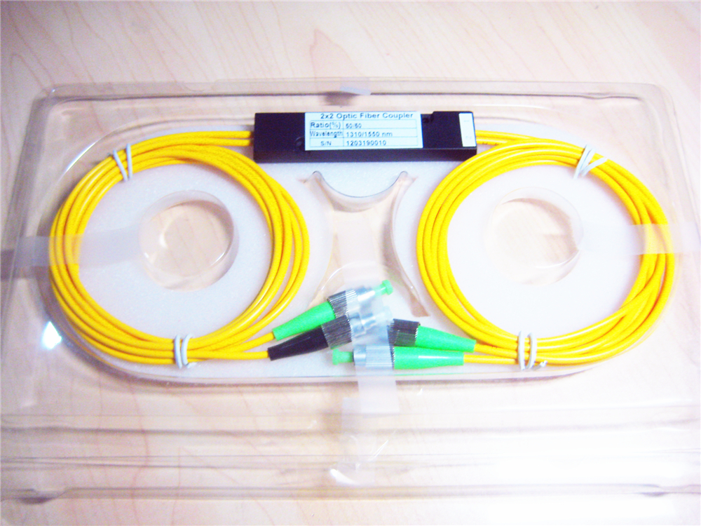 In Stock Factory Price FTTH ABS 2*2 Optic FBT Coupler Fc Apc Upc 2X2 Fiber Optical Splitter 1310nm or 1490nm or 1550nm