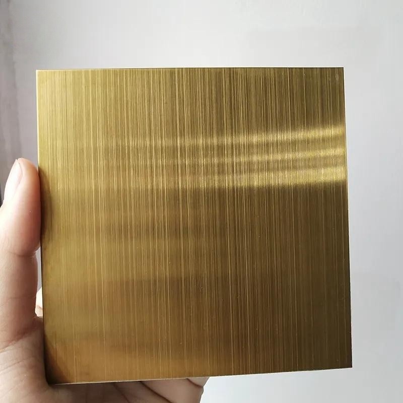 Brushed Hl 316l Stainless Steel Sheet gold plated Stainless Steel Plate