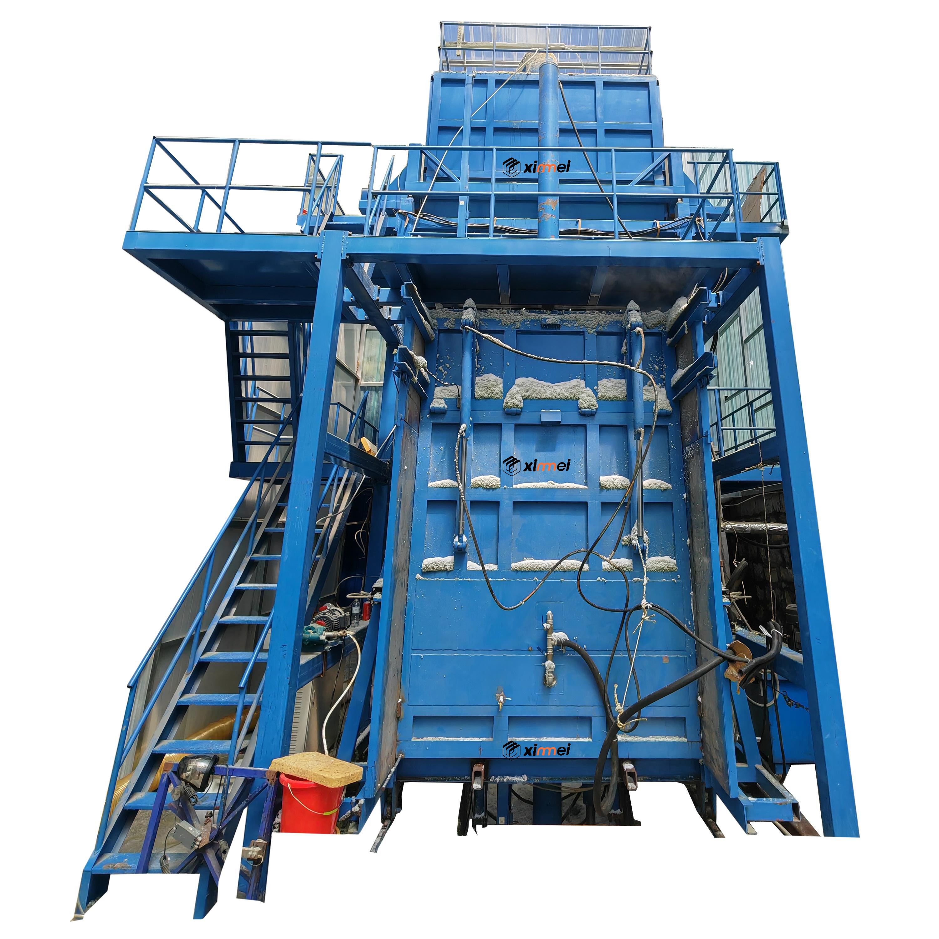 Automatic feeding weighing auto glue spraying, fully auto Rebonded Foam Machine Foam Rebonding Machine 3 moulds/hour