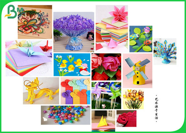 80GSM Red Color Green Color Uncoated Woodfree Paper For DIY Origami