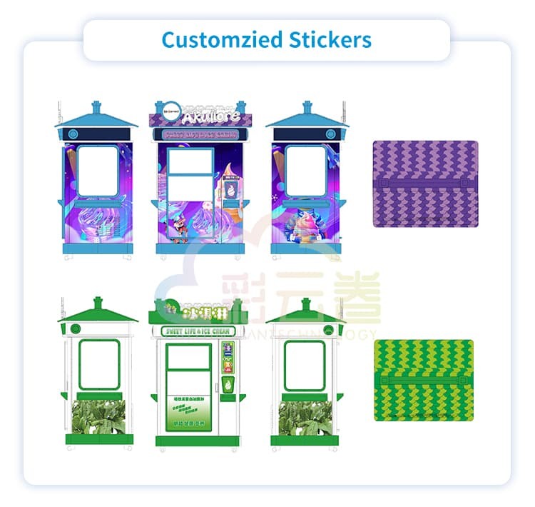 Self Service Ice Cream Vending Machine Business 220V 110V For Soft Ice Cream