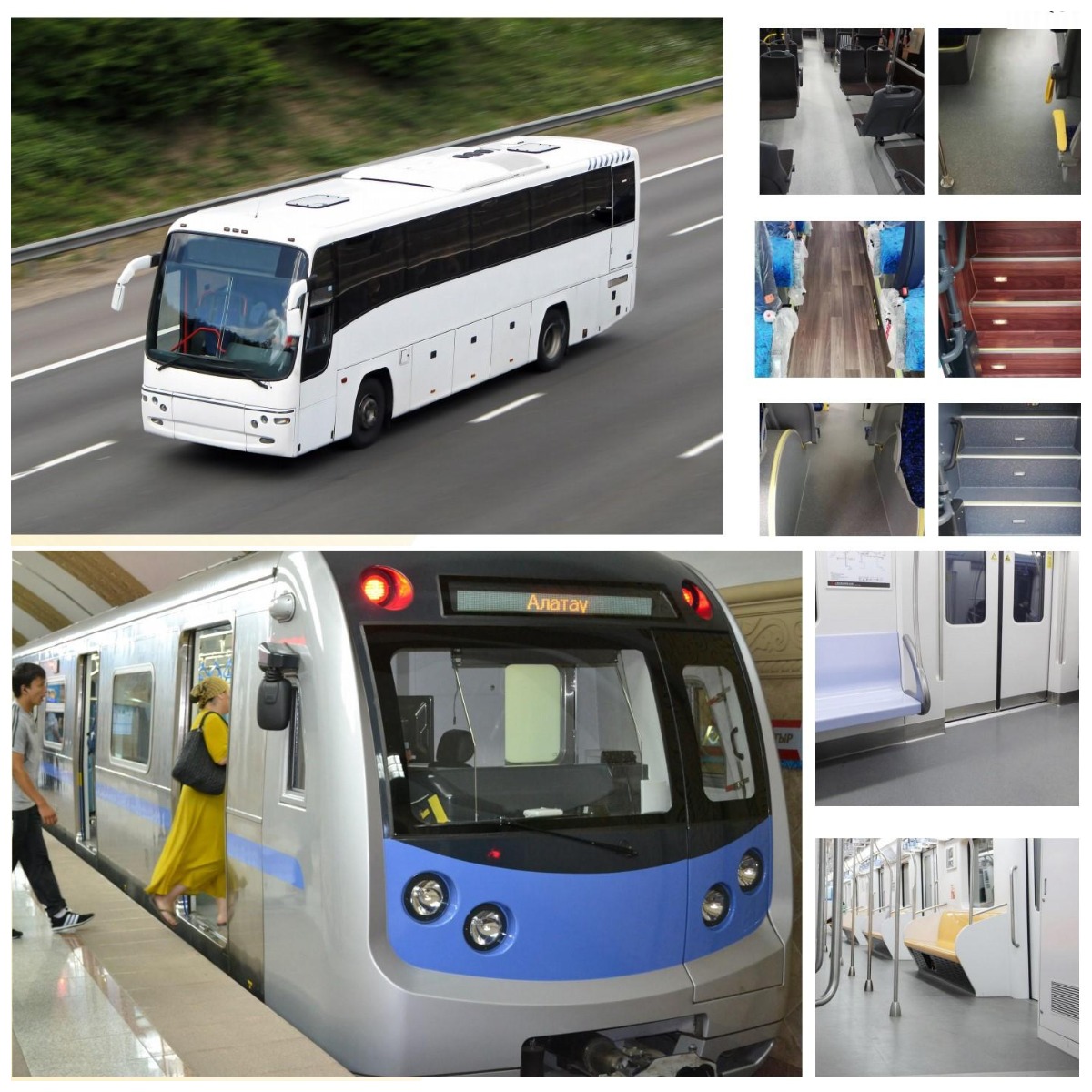 Glue Down Bus Vinyl Flooring Commercial Safety Flooring With Homogeneous Felt Back