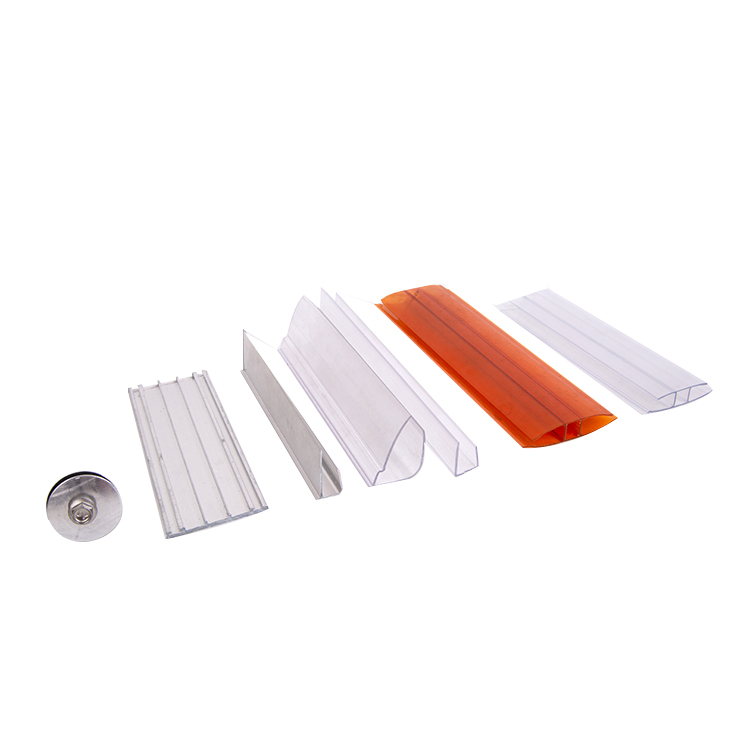 4mm 6mm 8mm 10mm Polycarbonate Sheet Connector H And U Profile