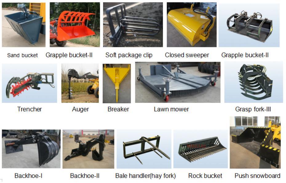 Wholesale Mini Tractor Harga Baru Front End and Excavator Cat Price Attachments Backhoe Loader