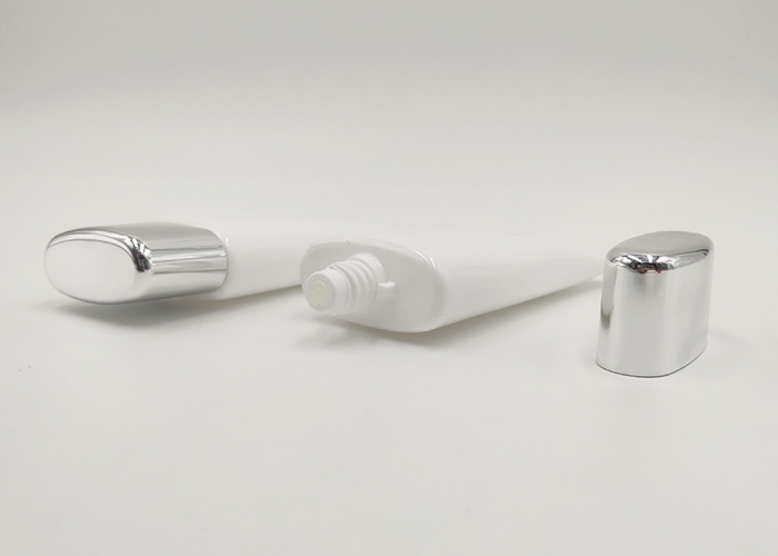 50ml 100ml Capacity PE Facial Washing Cosmetic Packaging Tube With Sliver Cap