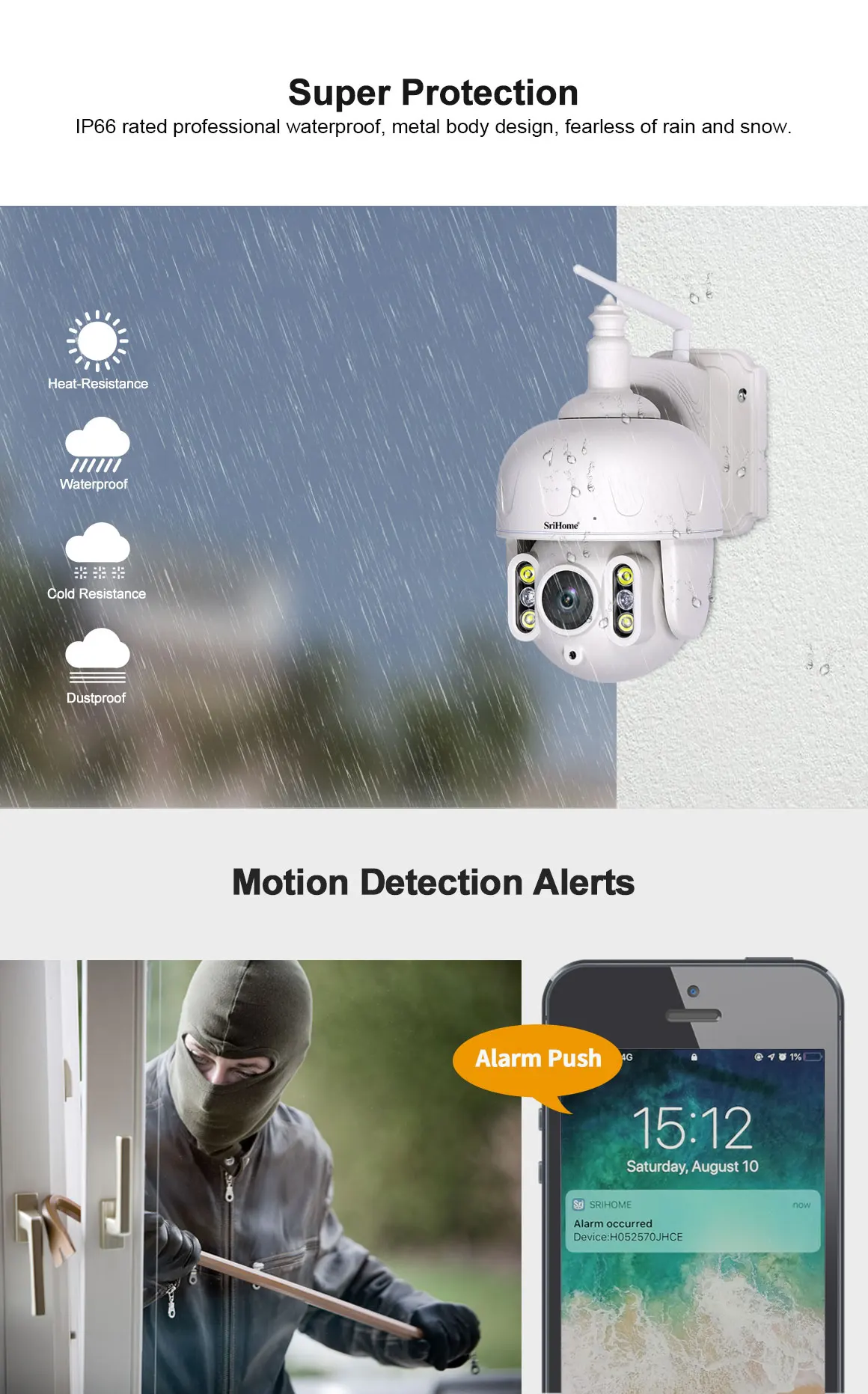 5mp Outdoor Waterproof PTZ Camera WIFI 360 Rotation Surveillance PTZ IP Network CCTV Cameras