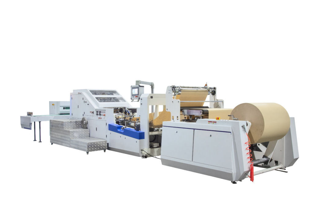 High Speed Fully Automatic Sharp Flat Bottom Food Sandwich Cookies Chocolate Fast Food Kraft Brown Paper Bag Making Machine Machinery Price Making Paper Bags