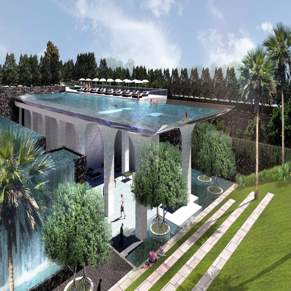 Customized Size Clear Acrylic Panels For Pool Fence AUPOOL Polycarbonate Pool Cover