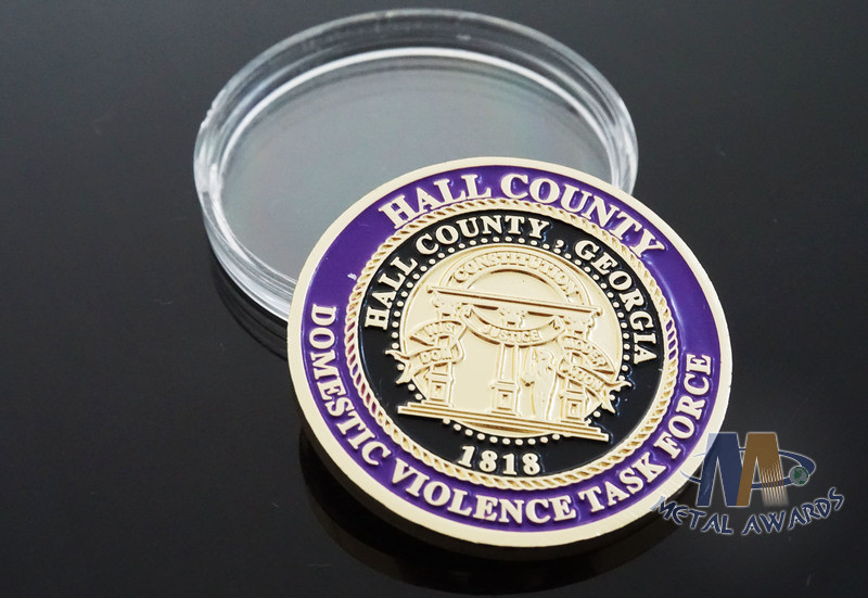 Multi Colored Sports Challenge Coins , Durable Custom Commemorative Coins