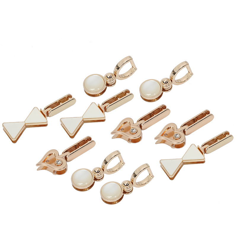 Jackets Silver Zipper Puller Metal Zinc Alloy Breakproof ISO9001