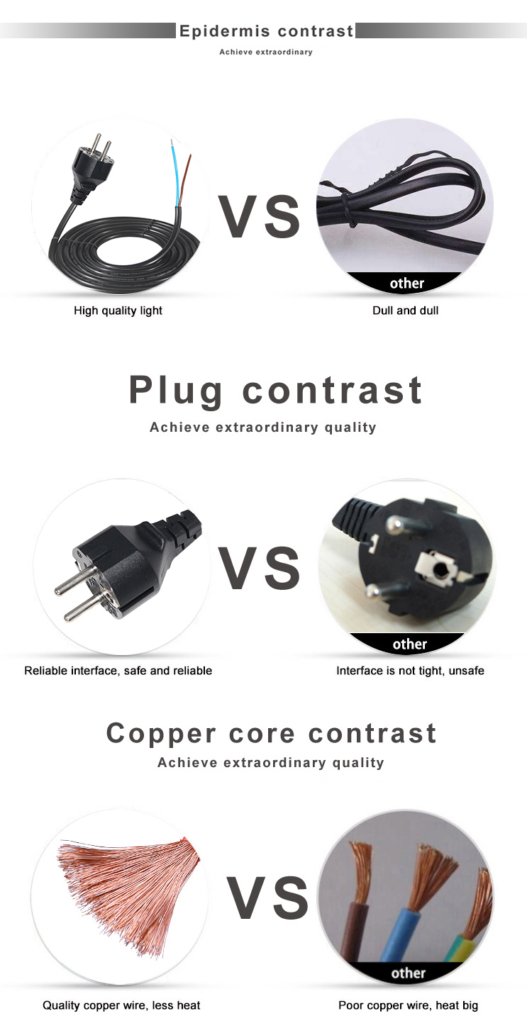 European 3 Pin Vde 220V Schuko Cee 77 Eu Ac Cord To Power Strip