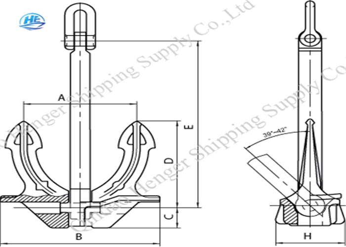 N TYPE POOL HHP Stainless Boat Hall Anchor Galvanized