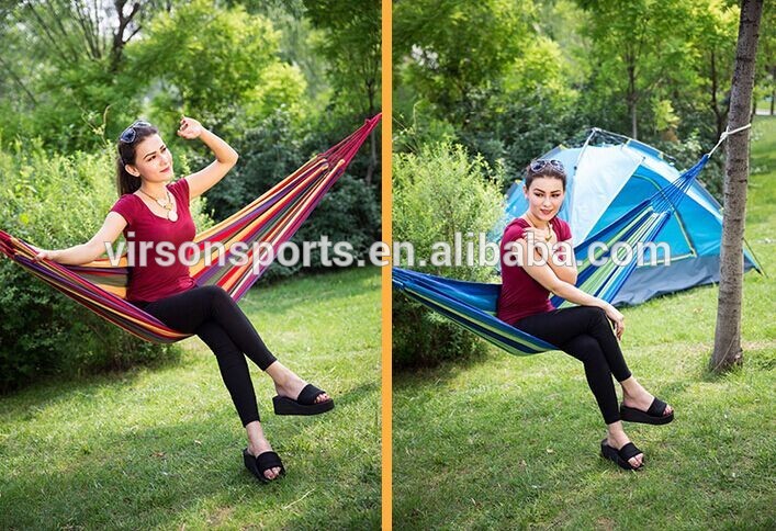 Virson Portable Colourful Canvas Hammocks for Travel Camping