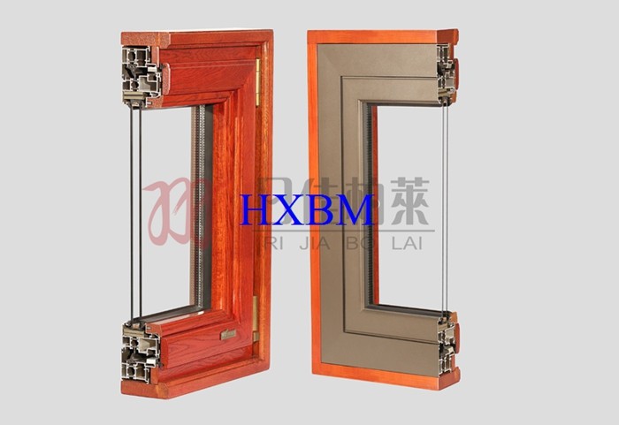 Italian Style Wood Aluminum Windows 15mm With Triple Glass Electrophoresis