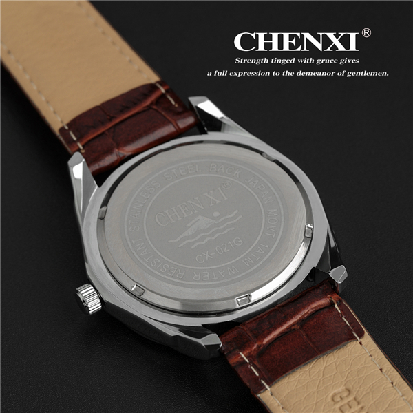 Men Fashion Watches Bright Fashion Jewelry Wholesale Price CHENXI Branding Leather Watches