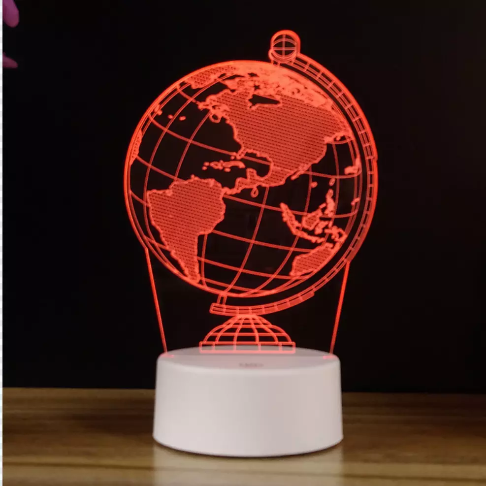 Yoga Cyan 3D Led Illusion Lamp Night Light Christmas Changeable Rohs