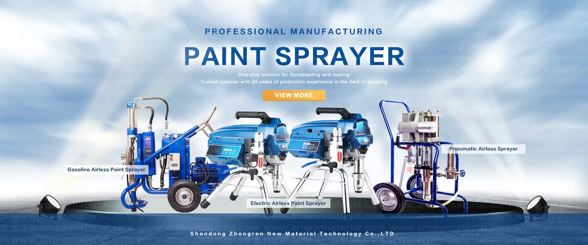 1000W-3500W Compact Electric Airless Paint Sprayer Adjustable Pressure High Efficiency