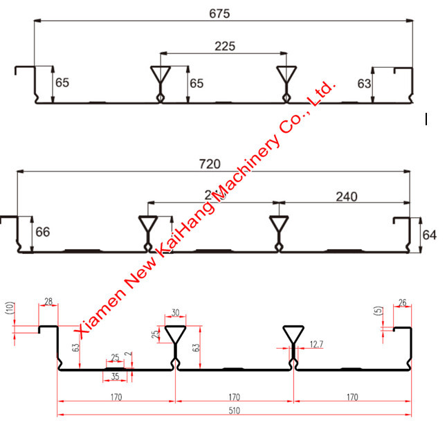 Top Closed Type Steel Deck Forming Machine , Metal Deck Roll Forming Machine
