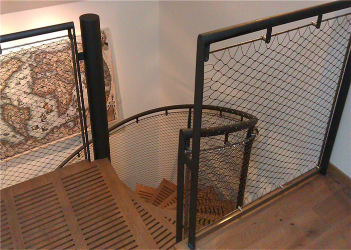 1.2mm Architectural Woven Wire Mesh / Inox 316 304 Stainless Rope Mesh 200x200mm