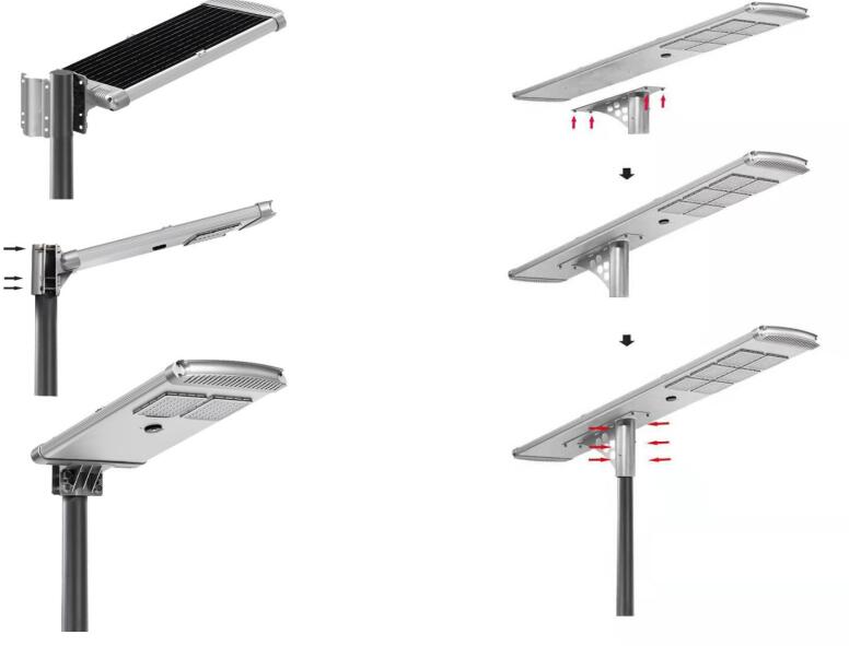 solar led street light installation