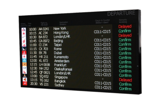 VMS Airport Flight Display Board LED Intelligent Navigation System