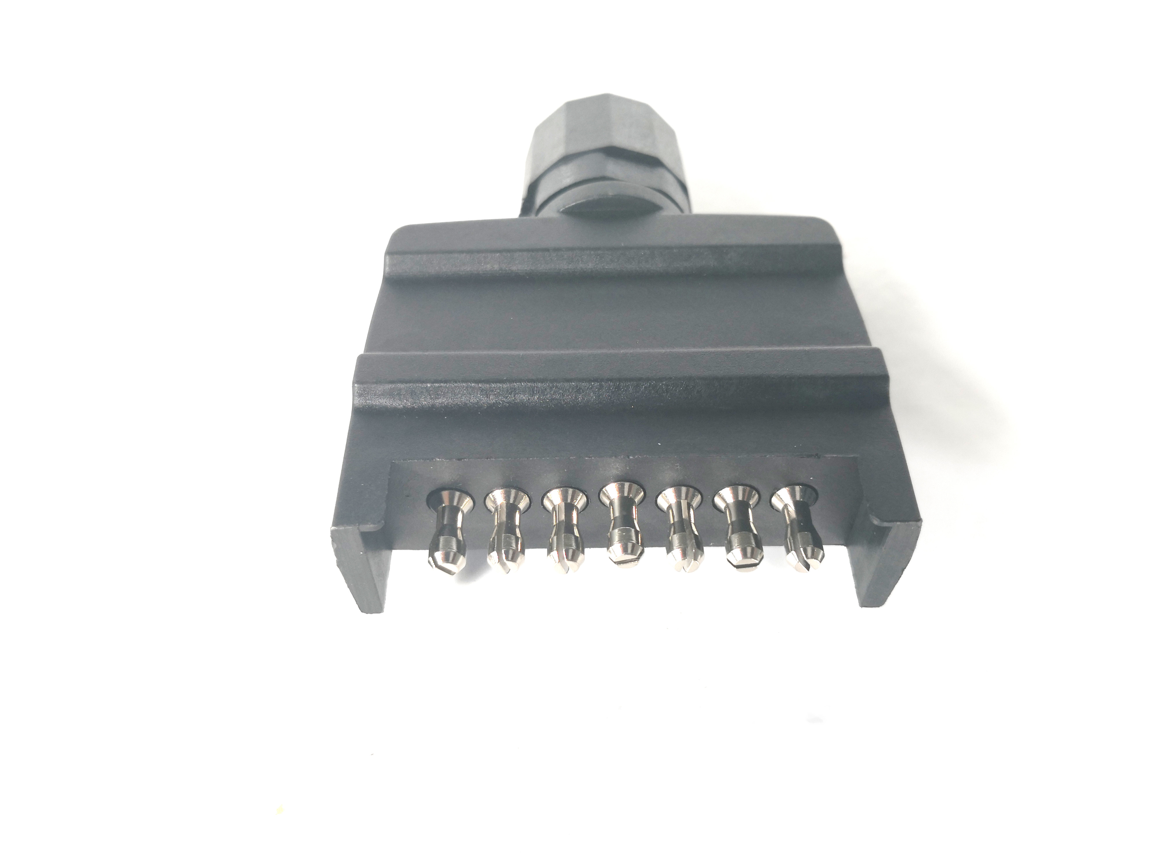 Flat Trailer Electrical Plug Nylon Brass Heavy Duty 7 Pin Trailer Plug