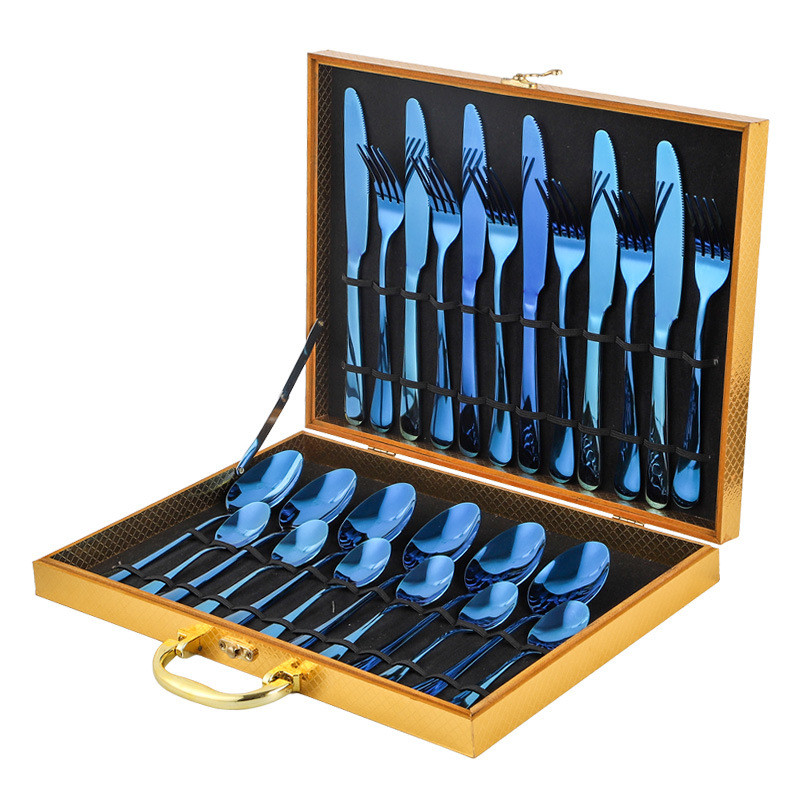 Eco Friendly Stainless Steel 16pcs 24pcs Cutlery Set With Custom Logo