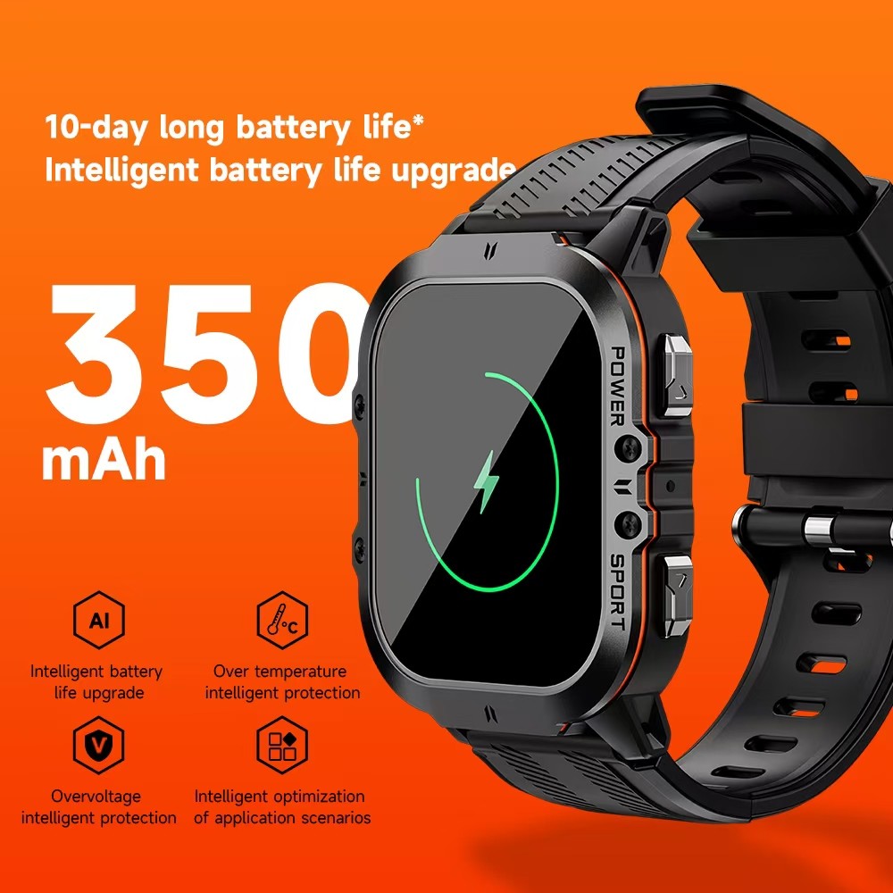 Super Amoled Display Smartwatch BT Call 1ATM Waterproof Large Memory Smart Watch C26
