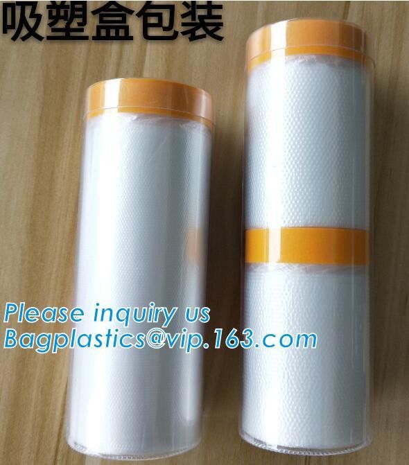 Pre-tapd paint masking film HDPE,Car paint repair masking film with tape, Hot sell masking film with adhesive tape, PAC