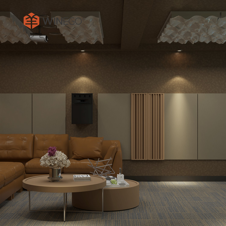 Eco Friendly Wood Acoustic Diffuser Panels , Sound Diffuser Wall Panels 600x600mm