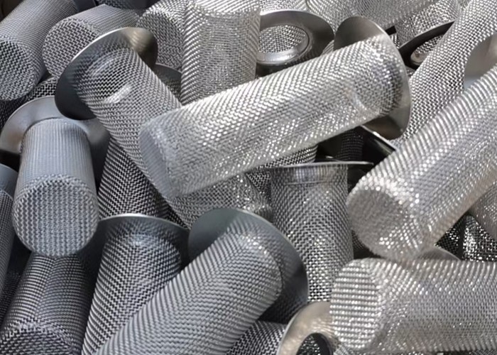 Silver SS304 Water Oil Filter Wire Mesh 80-1000um Corrosion Resistance　　