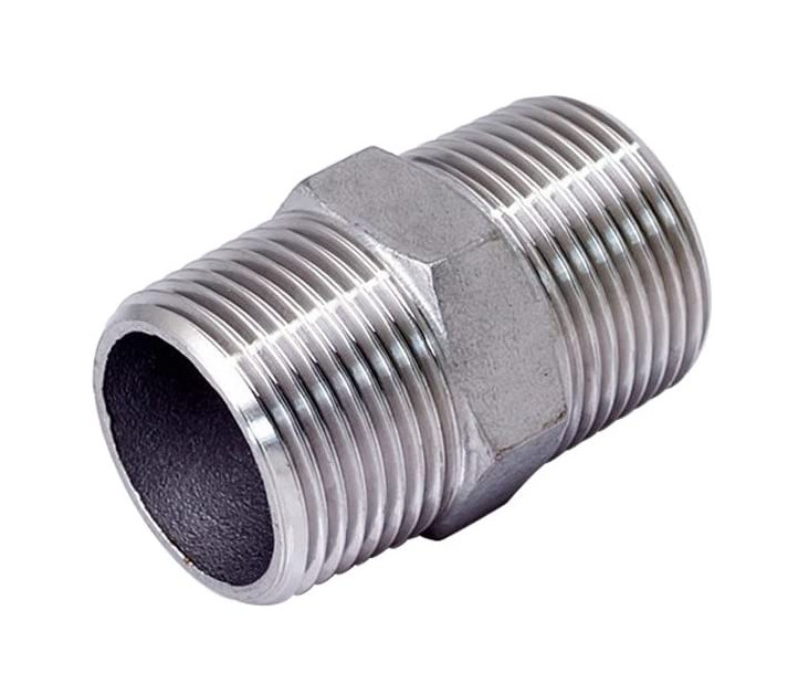 3/4" NPT Male X 3/4" NPT Male 316 Stainless Steel Pipe Fitting Heavy Duty