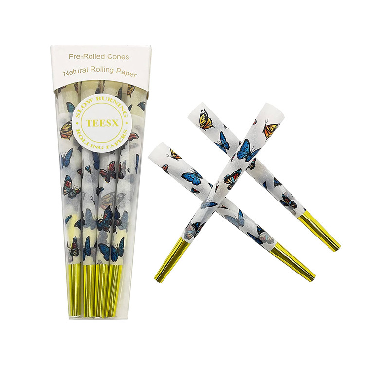 Slow Burning Rice Rolling Papers King Size Sunflower / Butterfly Pattern
