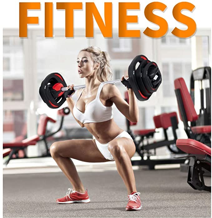 Rubber Coated Aerobics Barbell Steel Rubber Material For Weight Lifting