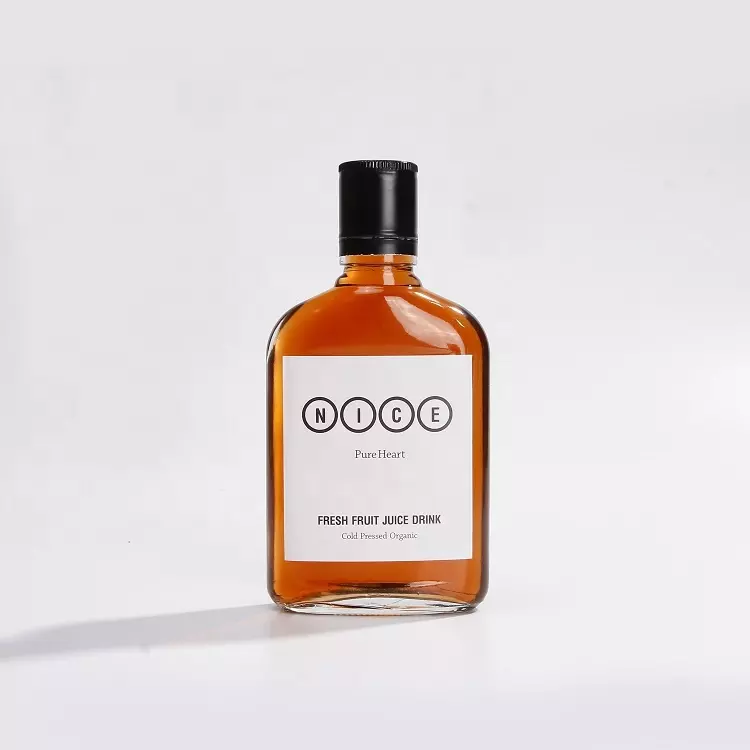 200ml Glass Water Bottle with Printing Logo Collar Material Glass Cap Spray Cap
