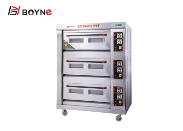 3 deck 6 trays gas bakery oven price/commercial bakery ovens for sale