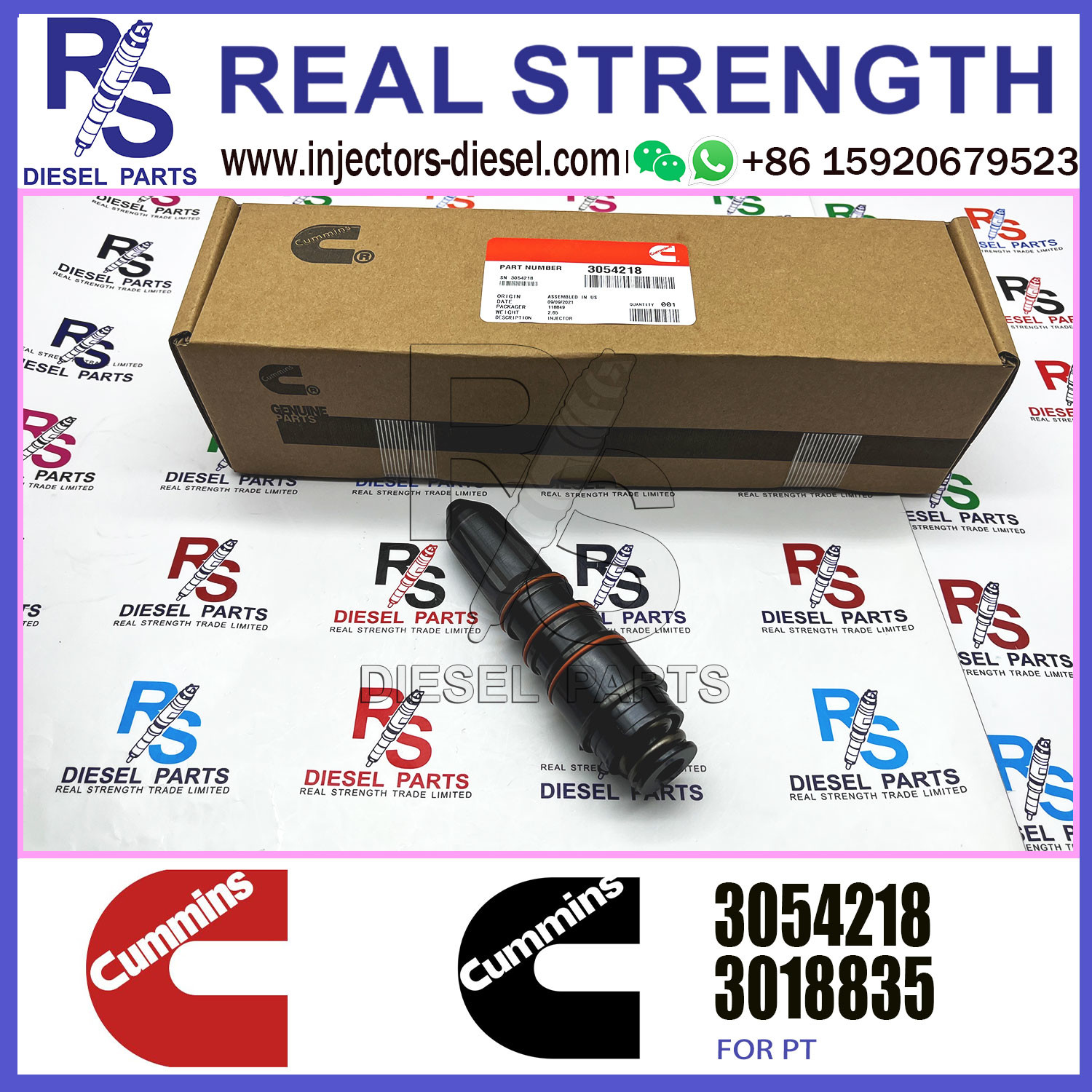CCEC NT855 Diesel Engine Parts 3054218 Fuel Injector For Cummins