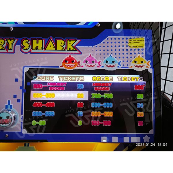 Hungry Shark Arcade Redemption Machine High-Income Shark Attack Arcade Game - Carnival Ticket Hitting Game for Game Center
