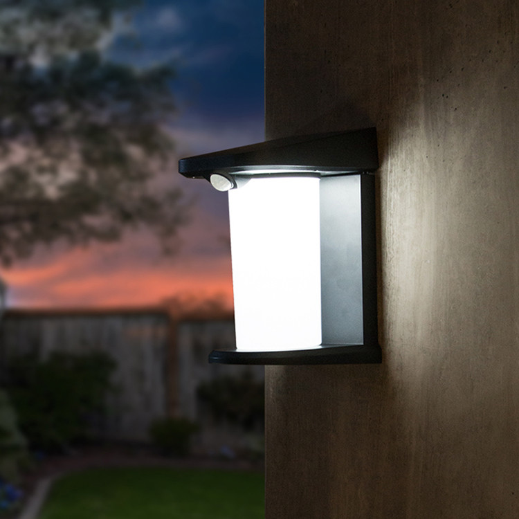 Solar Powered LED Wall Light Outdoor Motion Sensor 80 CRI 45LM Waterproof Motion Sensor Security Solar Powered