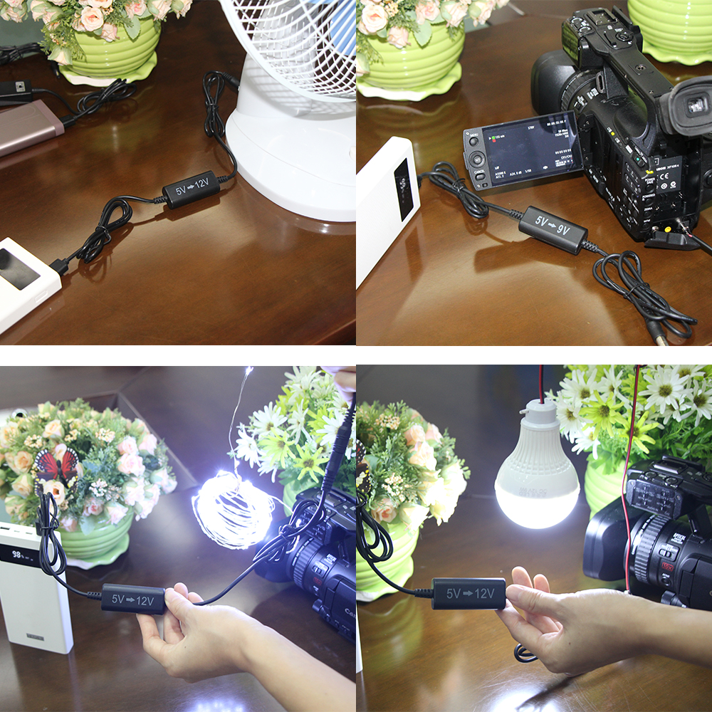 5V 12V DC Power USB Converter Cable With USB 2.0 Connector And Pure Copper Conductor
