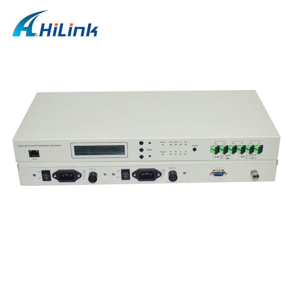 1U 1+1 OLP Optical Line Protection System High Switch Speed SC APC